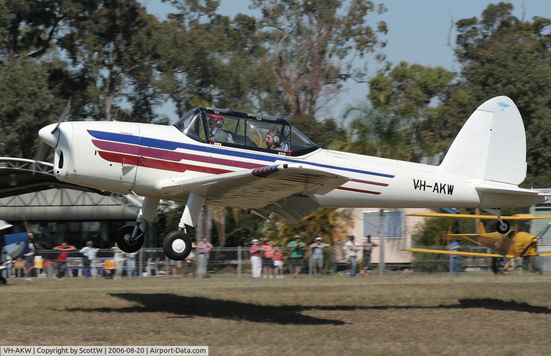 VH-AKW, 1950 De Havilland DHC-1 Chipmunk 21 C/N C1/0153, Image taken at Caboolture Airfield QLD Aus.