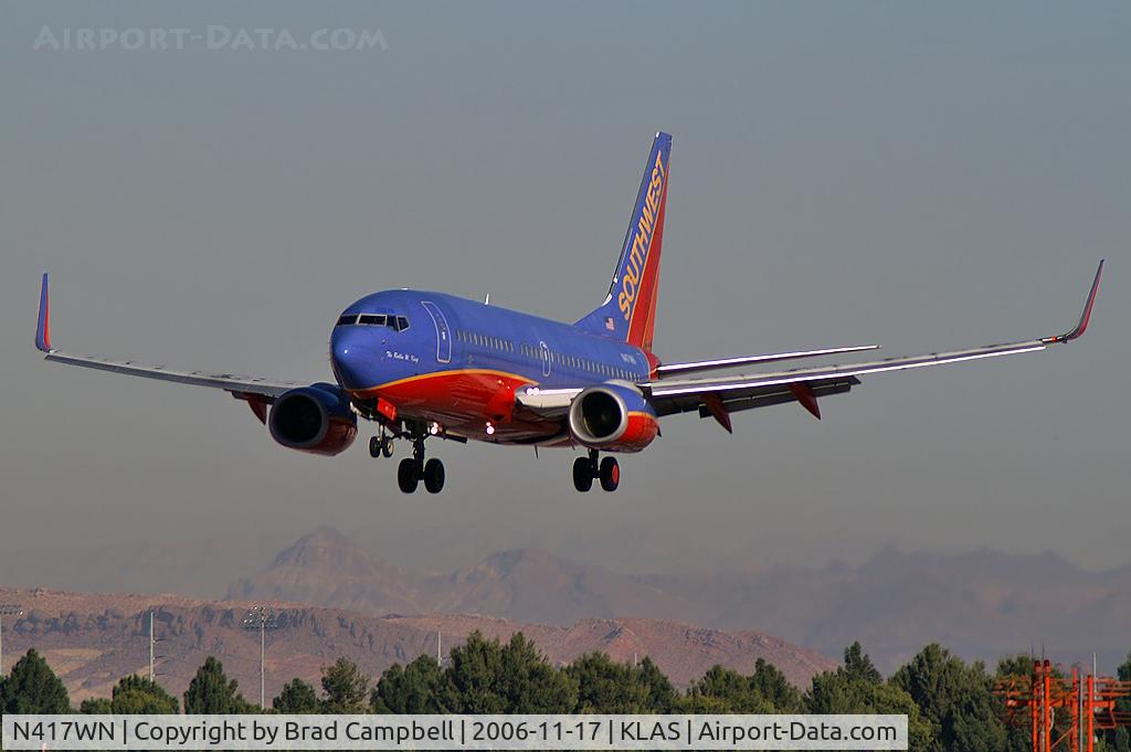 N417WN, 2001 Boeing 737-7H4 C/N 29822, Southwest Airlines - 'The Rollin W. King' / 2001 Boeing 737-7H4 / Dedicated to one of the founding fathers of SWA.
