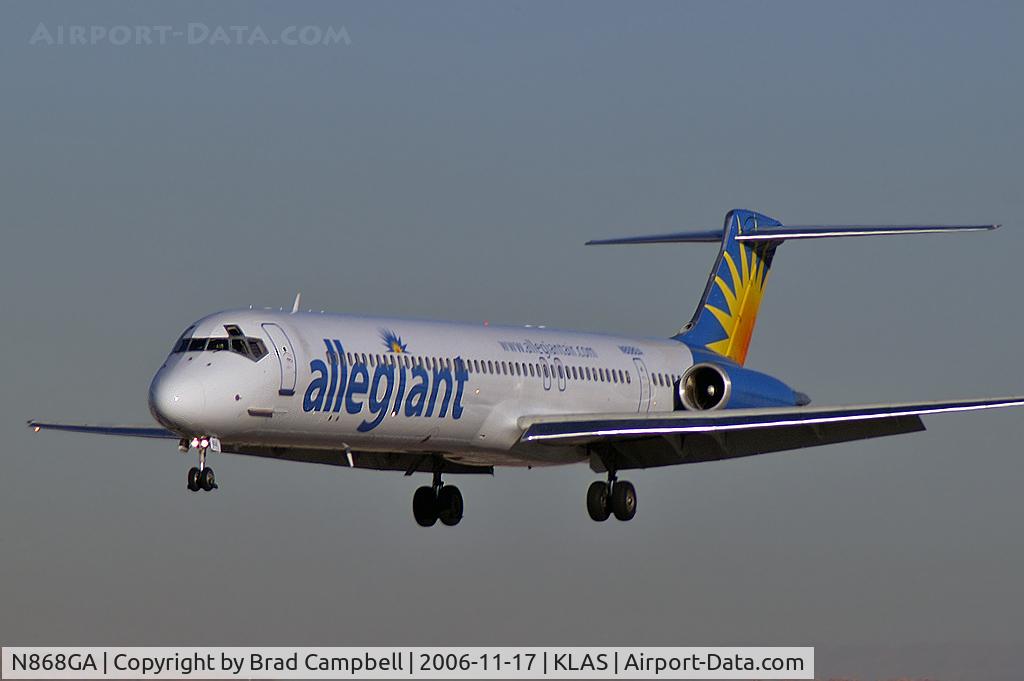 N868GA, 1987 McDonnell Douglas MD-83 (DC-9-83) C/N 49554, Allegiant Air / 1987 McDonnell Douglas DC-9-83 (MD-83)