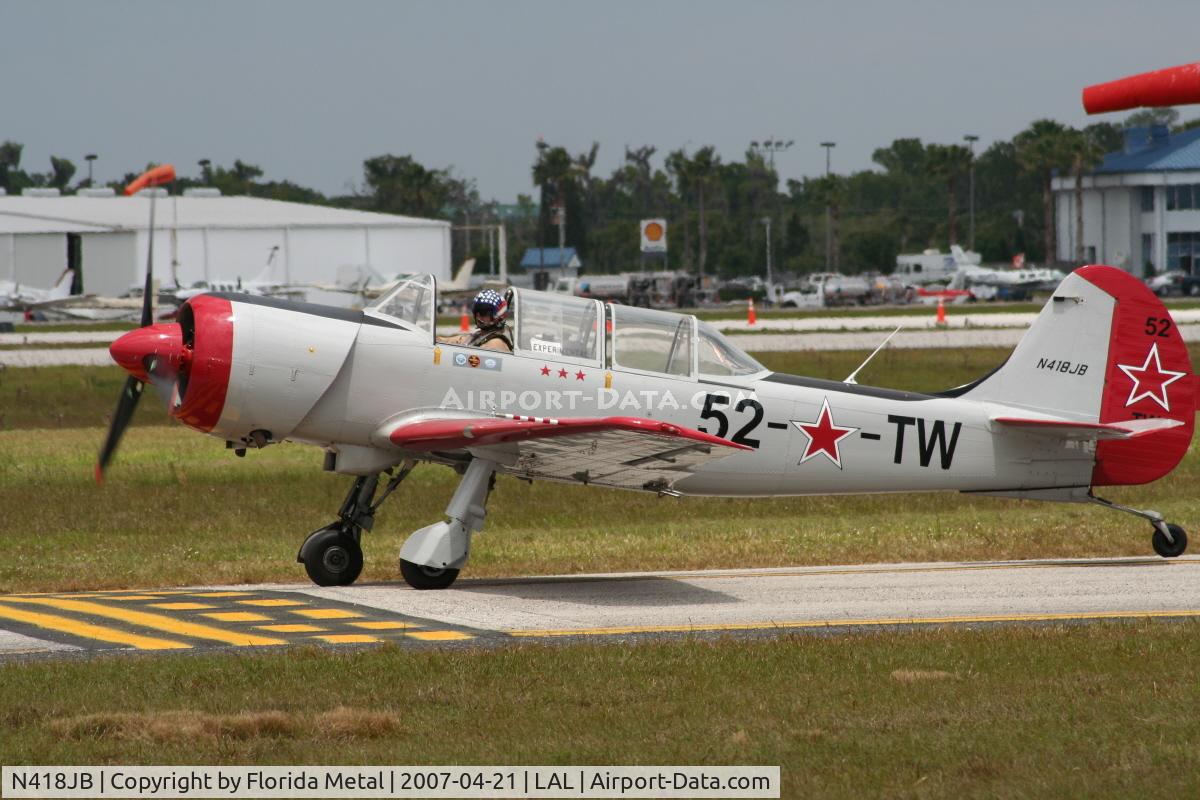N418JB, 2001 Yakovlev (Aerostar) Yak-52TW C/N 0112228, Yak-52 TW