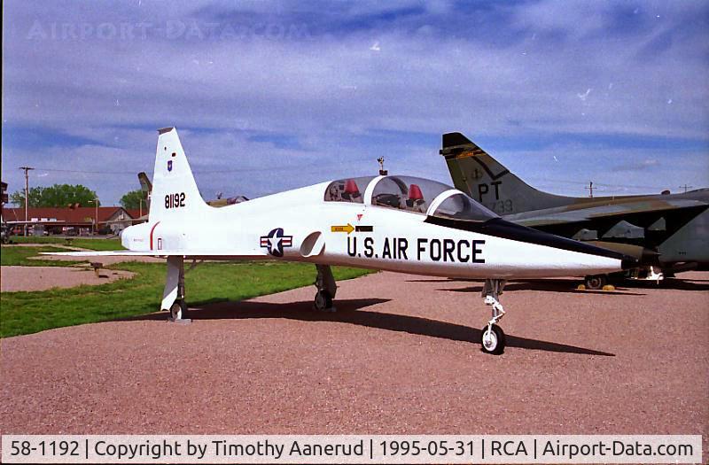 58-1192, 1958 Northrop YT-38A Talon C/N N.5002, Ellsworth Northrop YT-38A Talon 58-1192