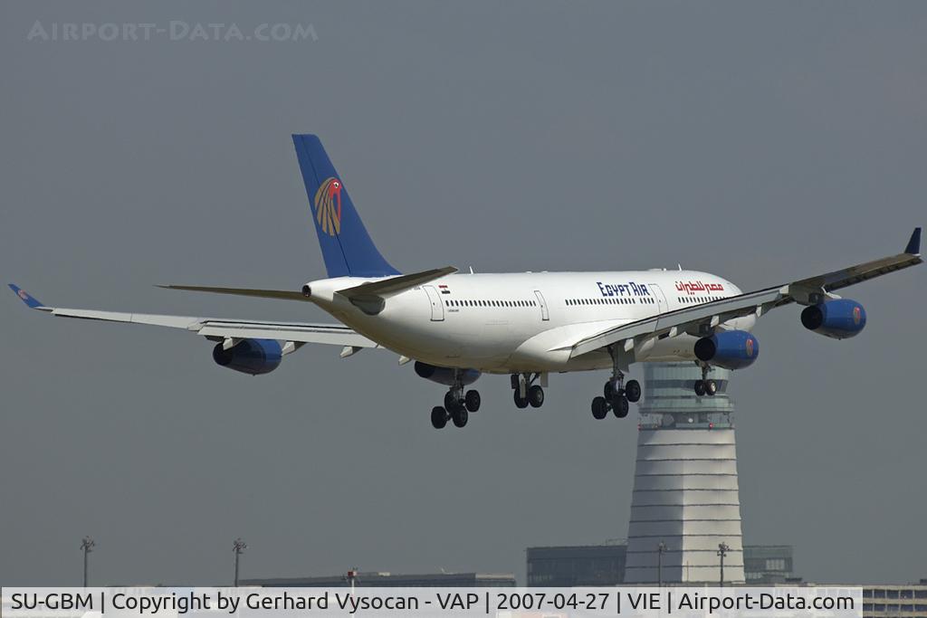 SU-GBM, 1996 Airbus A340-212 C/N 156, rare visitor