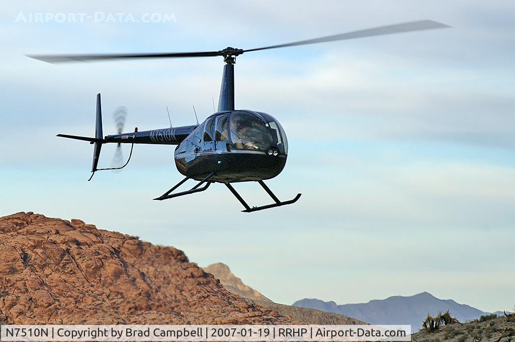 N7510N, 2006 Robinson R44 Raven II C/N 11170, Shining Star Helicopters - Las Vegas, Nevada / 2006 Robinson Helicopter Company R44 II - Red Rock Canyon in the background.