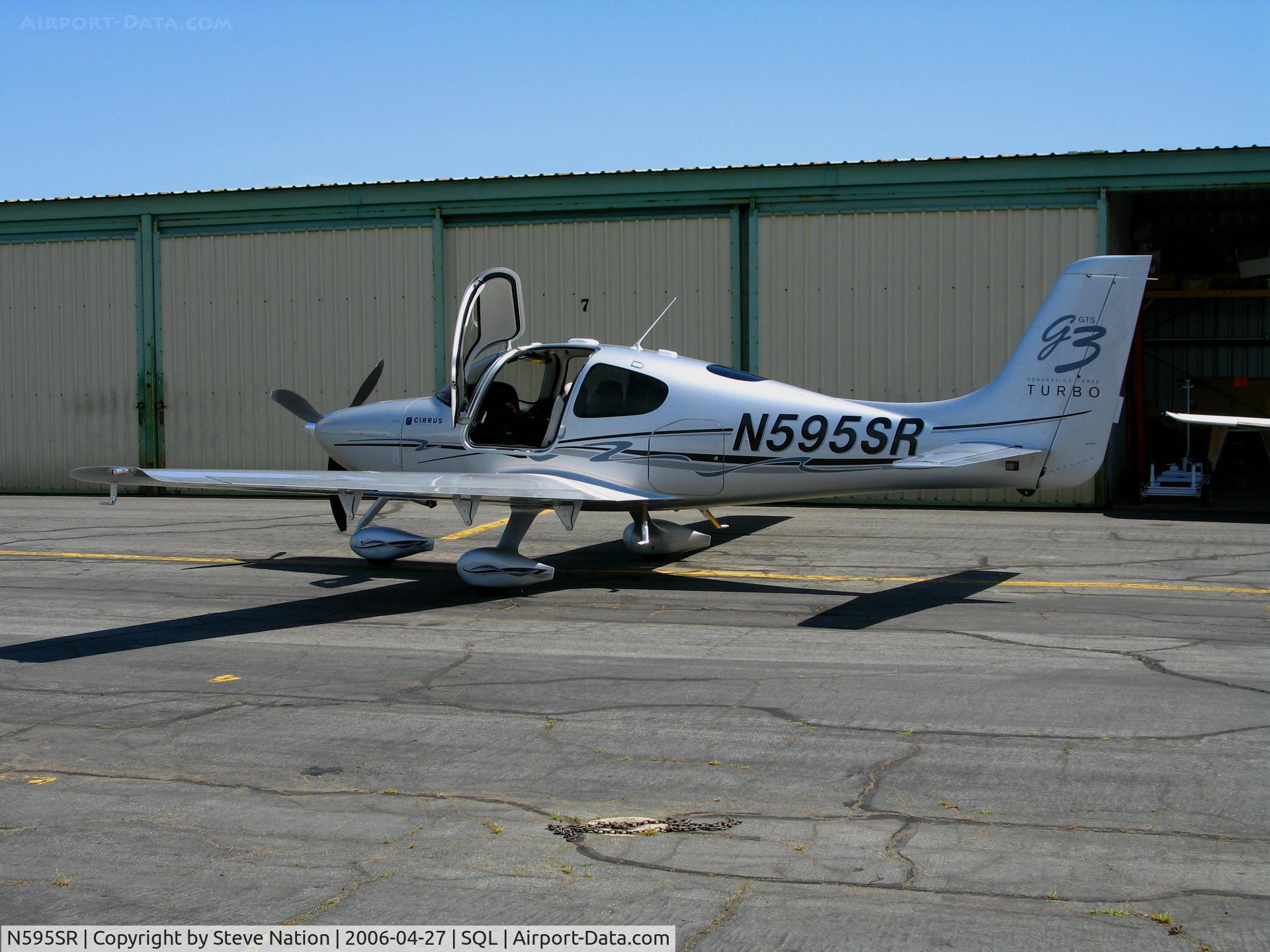 N595SR, 2007 Cirrus SR22 C/N 2449, With only 18 hours on the clock 2007 Cirrus SR22 Turbo was rolled out of factory on April 23, 2007 @ San Carlos, CA