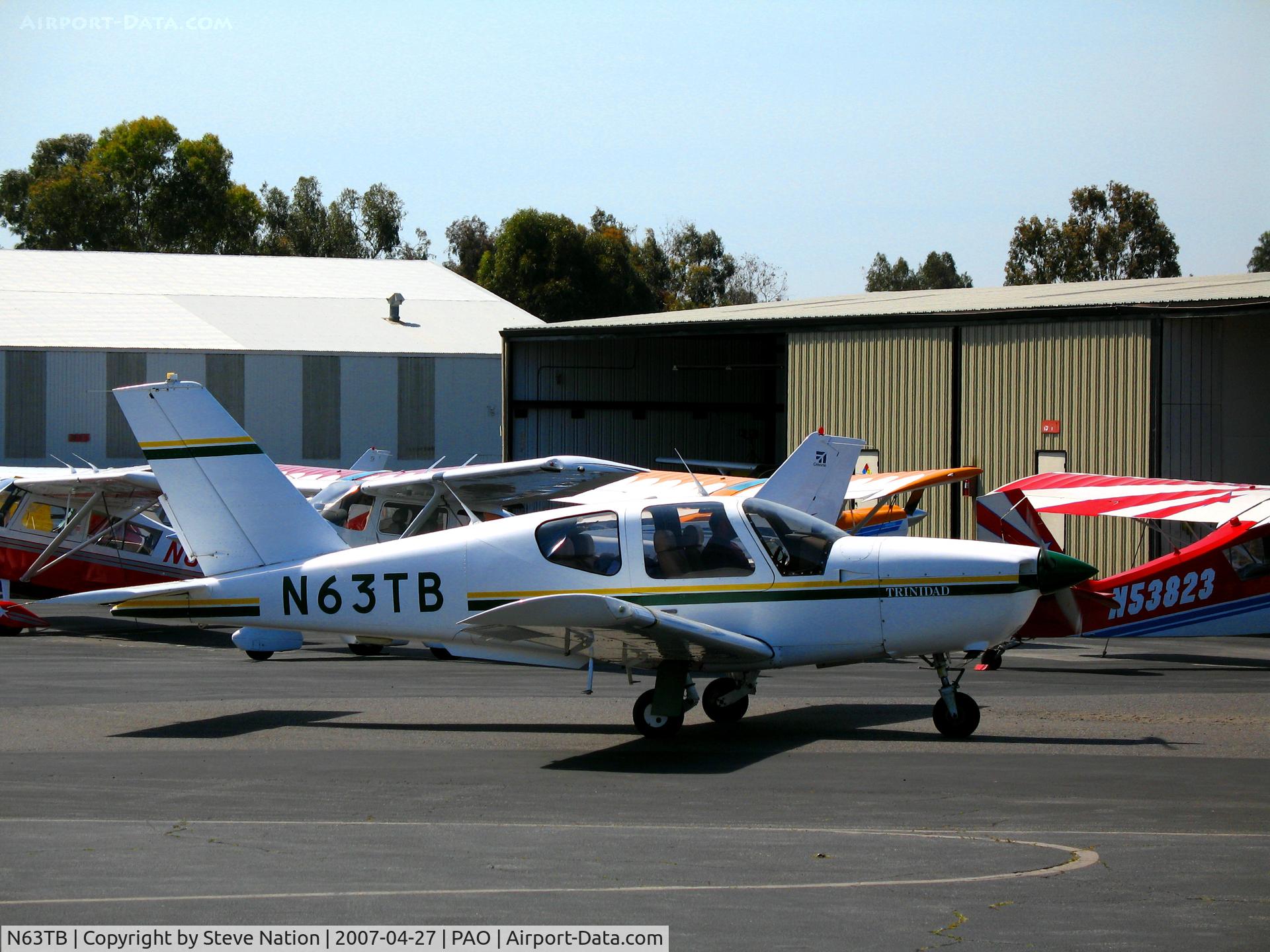 N63TB, 1985 Socata TB-20 Trinidad C/N 504, 1985 SOCATA TB-20 Trinidad taxying @ Palo Alto, CA
