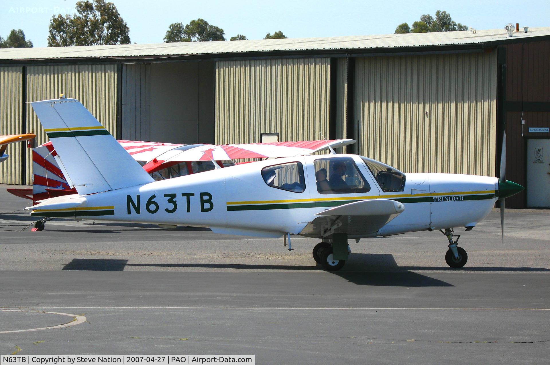 N63TB, 1985 Socata TB-20 Trinidad C/N 504, 1985 SOCATA TB-20 Trinidad taxying @ Palo Alto, CA