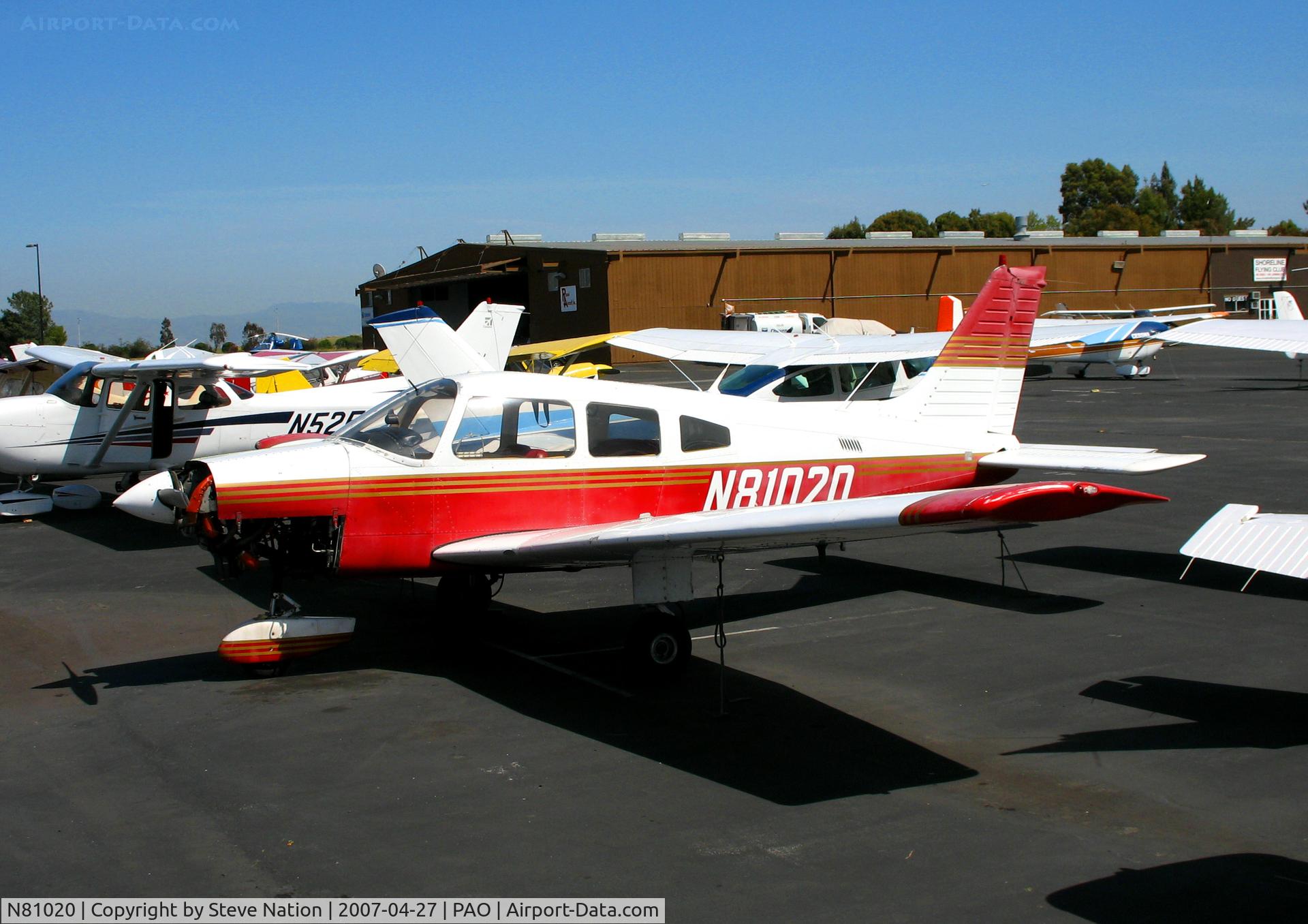 N81020, 1979 Piper PA-28-161 C/N 28-8016105, Minims Aviation 1977 Piper PA-28-161 minus cowling @ Palo Alto, CA