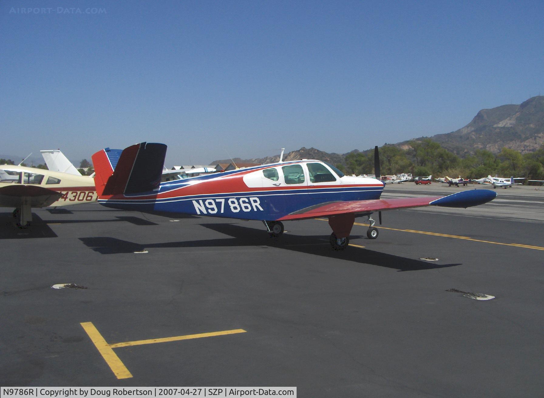N9786R, 1960 Beech M35 Bonanza C/N D-6299, 1960 Beech M35 BONANZA, Continental IO-470-C 250 Hp