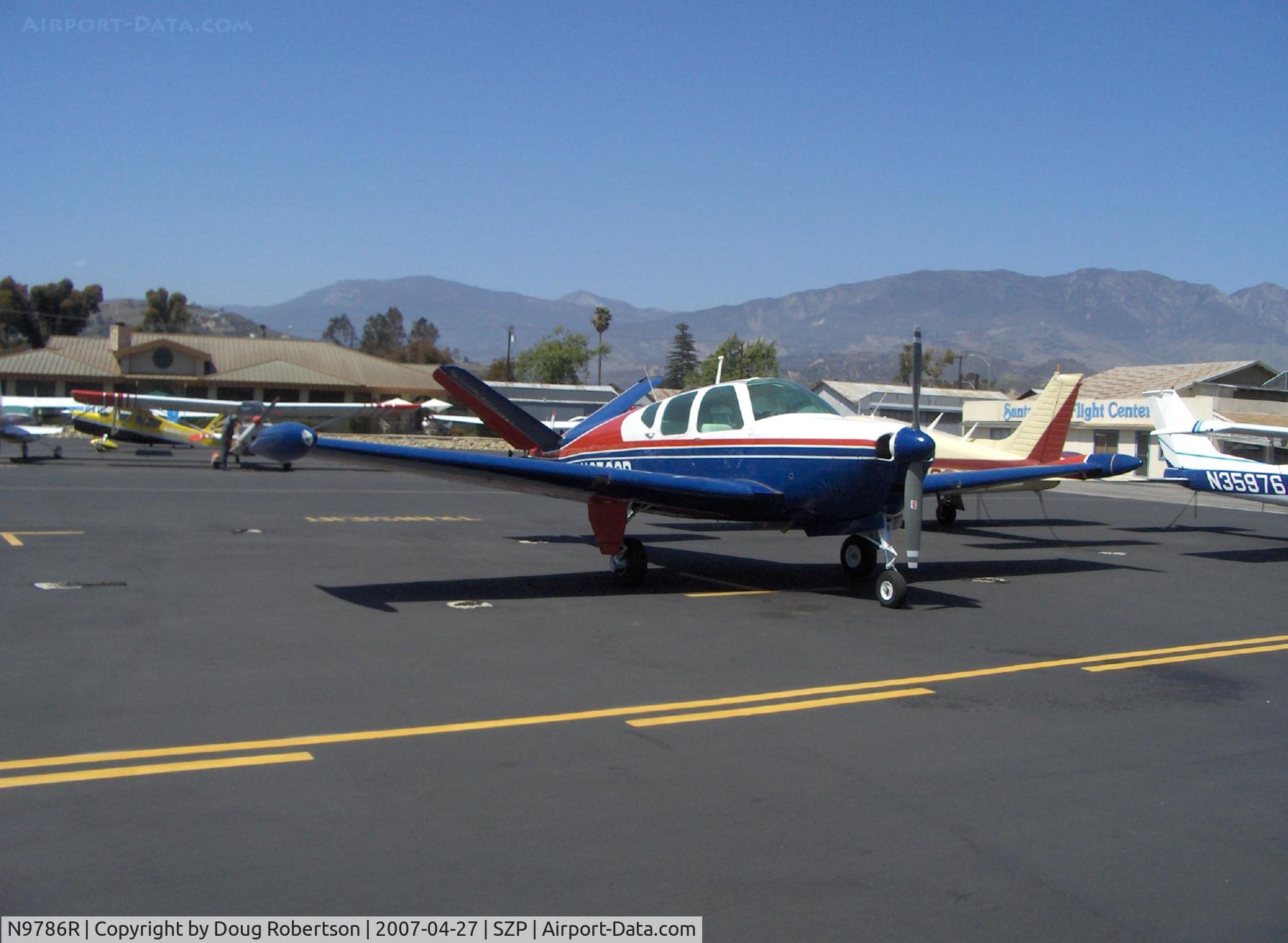 N9786R, 1960 Beech M35 Bonanza C/N D-6299, 1960 Beech M35 BONANZA, Continental IO-470-C 250 Hp