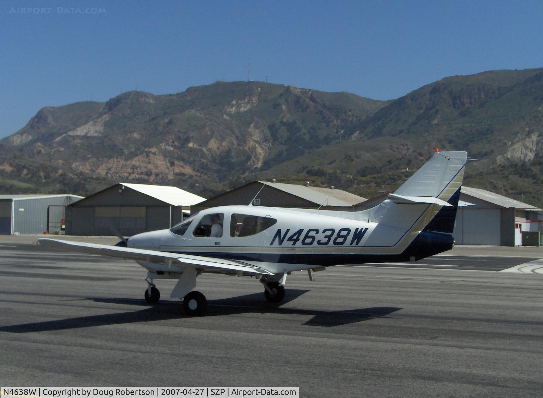 N4638W, 1977 Rockwell International 112TCA Commander C/N 13168, 1977 Rockwell 112TC-A TURBO ALPINE COMMANDER, Lycoming TIO-360-C1A6D 210 Hp, taxi to Rwy 22