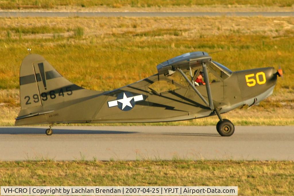 VH-CRO, 1944 Stinson L-5B Sentinel C/N 1886, Convair L5B