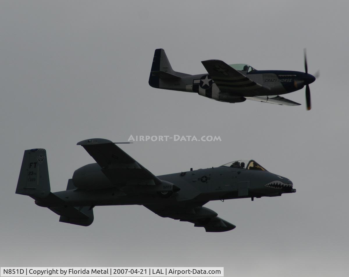 N851D, 1944 North American P-51D Mustang C/N 44-84745, Heritage flight