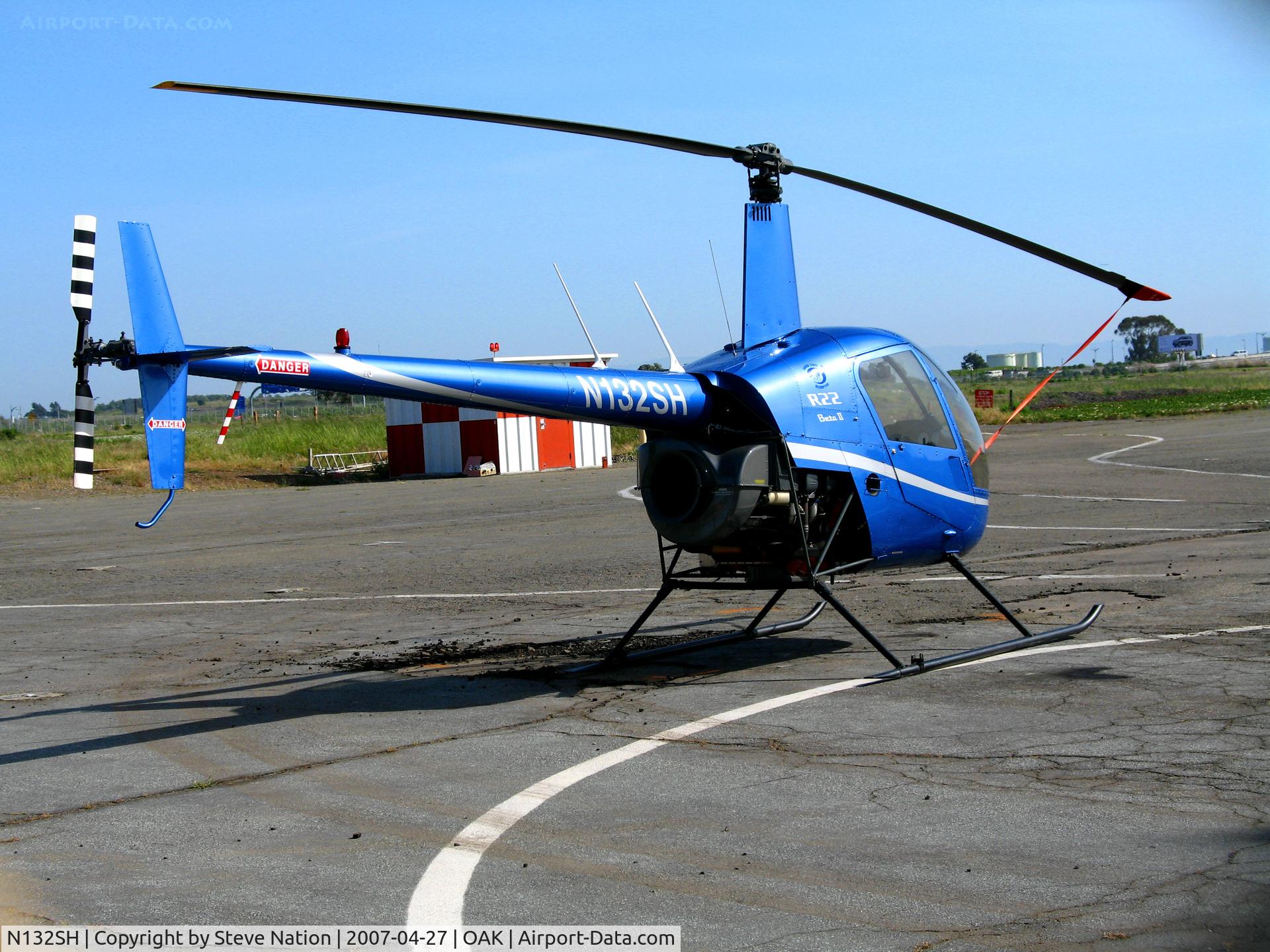 N132SH, Aérospatiale AS-350D AStar C/N 1335, Silver State Helicopters 2007 Robinson R22 BETA @ Oakland, CA