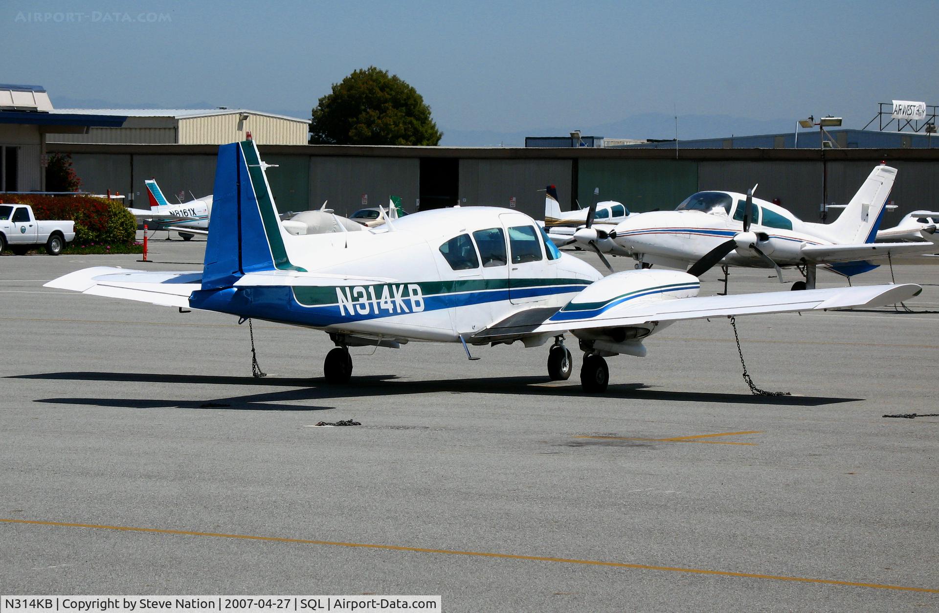 N314KB, 1958 Piper PA-23-160 Apache C/N 23-1391, ASME 1958 Piper PA-23-160 Apache visiting @ San Carlos, CA
