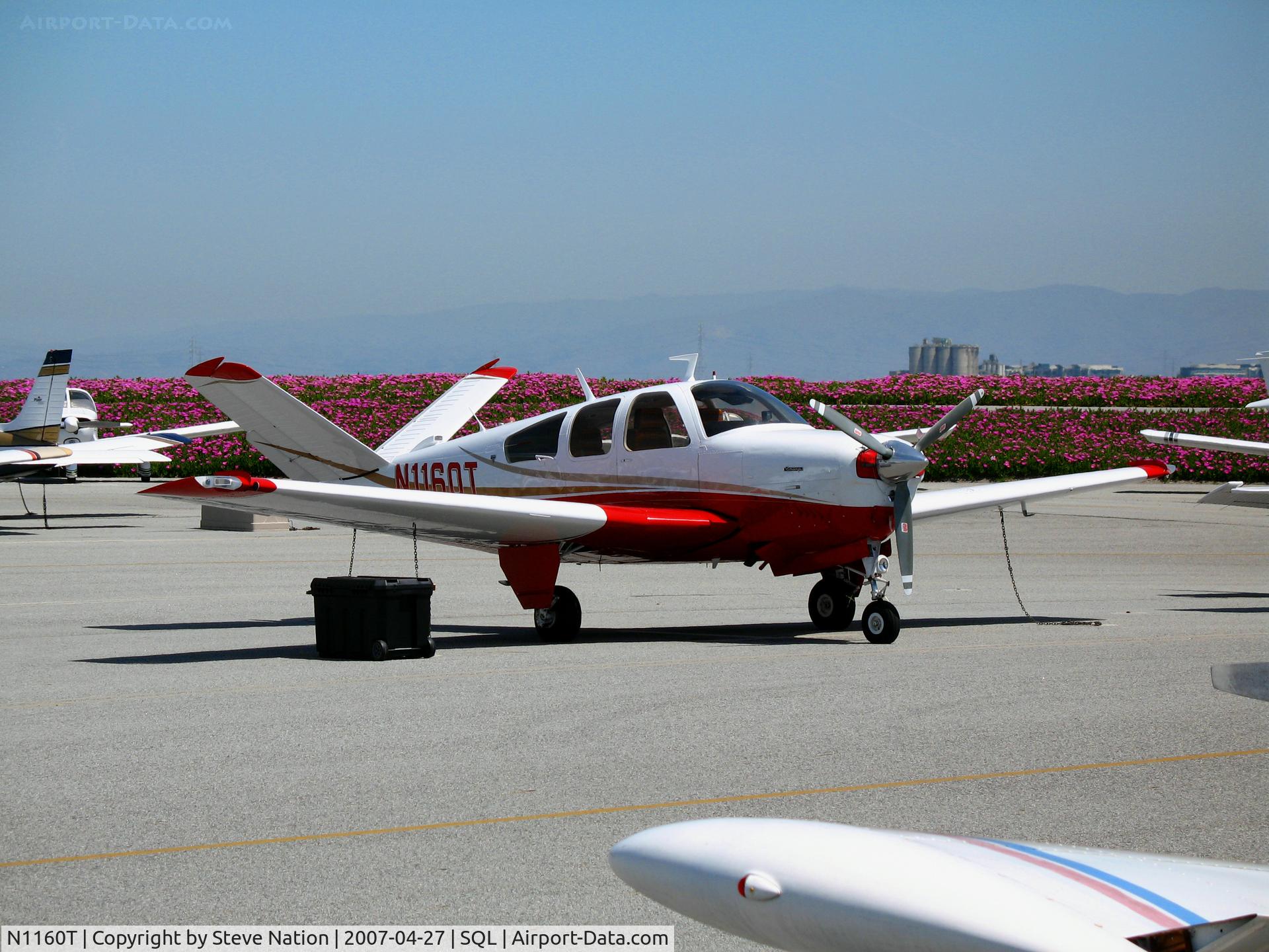 N1160T, 1976 Beech V35B Bonanza C/N D-9928, 1976 Beech V35B @ San Carlos, CA