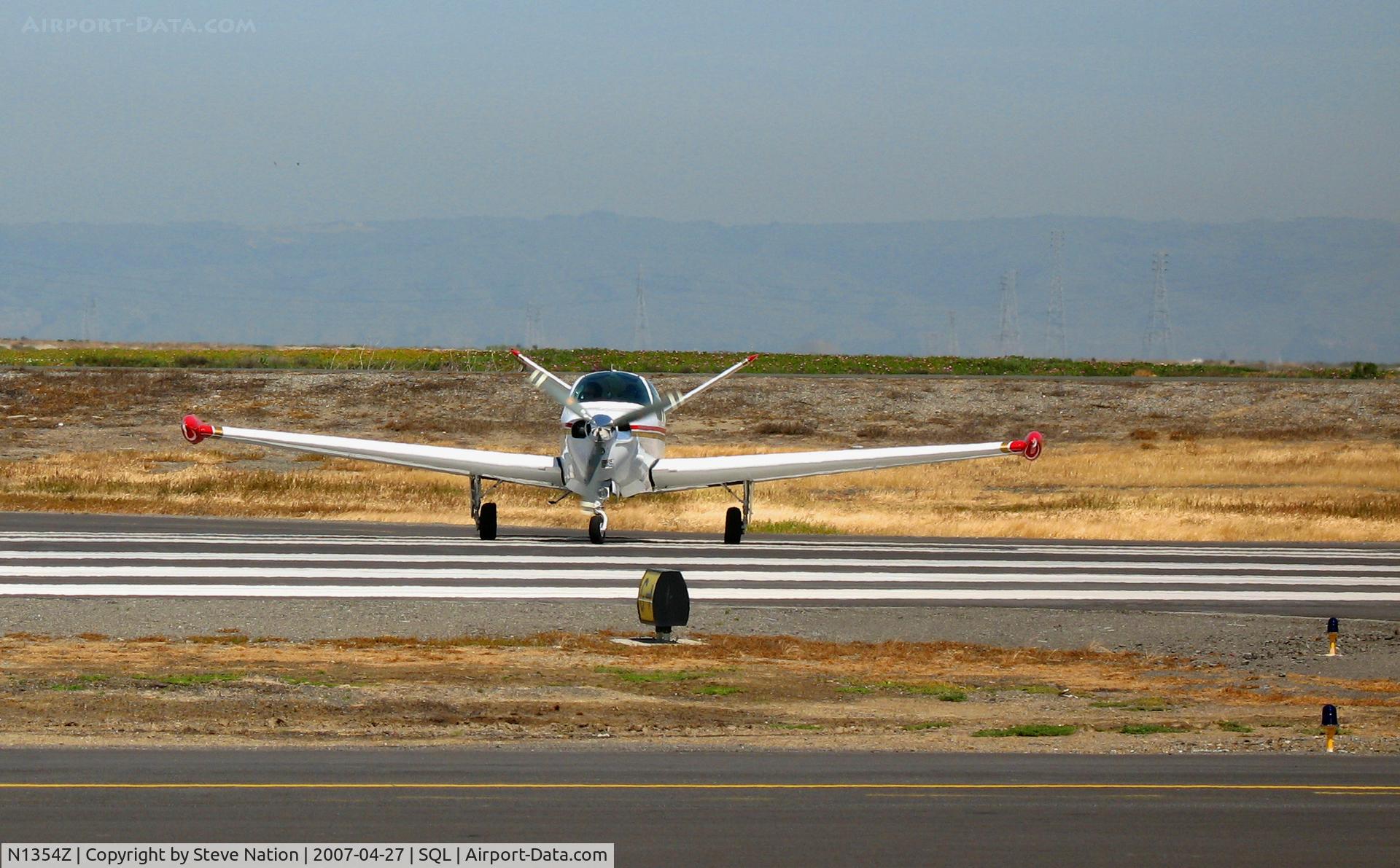 N1354Z, 1961 Beech N35 Bonanza C/N D-6774, 1961 Beech N35 running-up @ San Carlos, CA