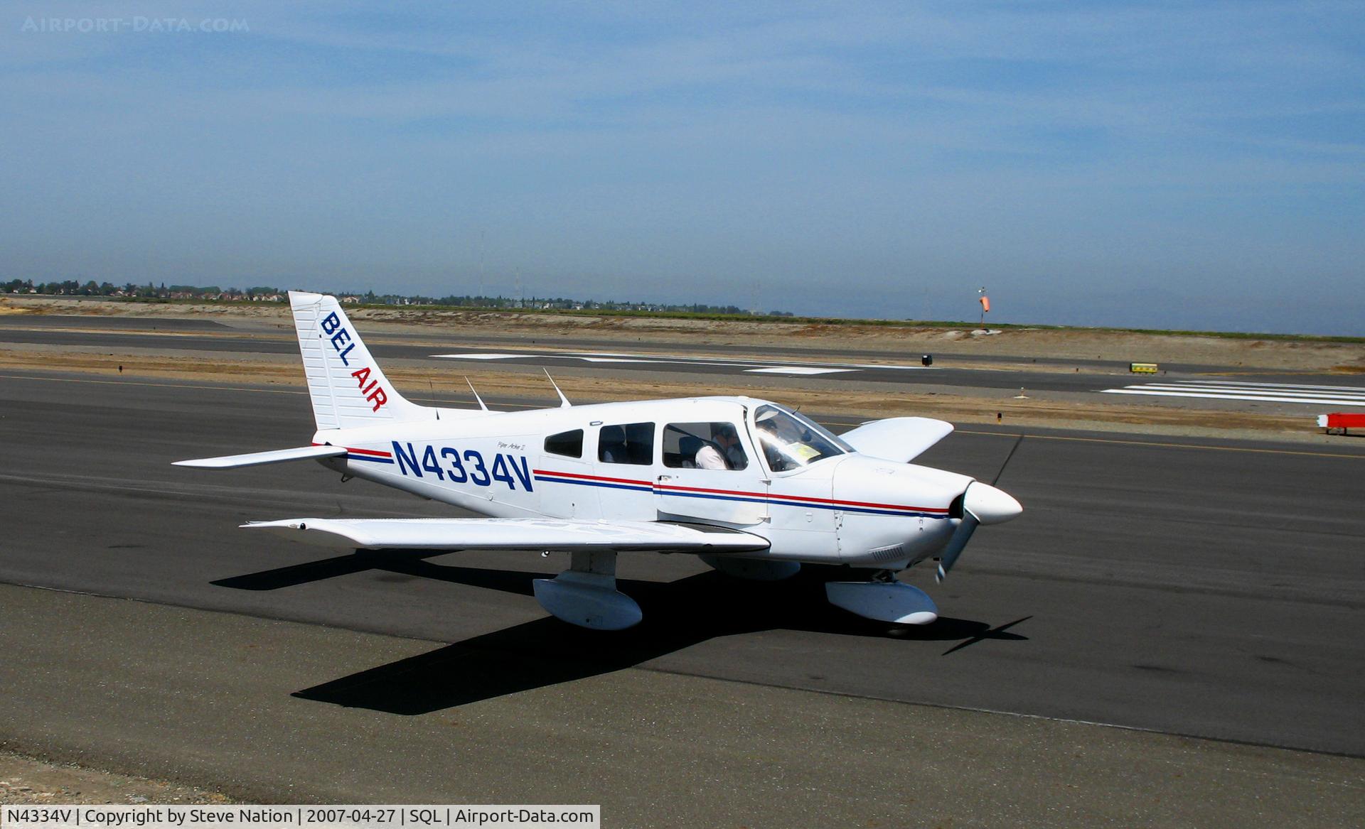 N4334V, 1984 Piper PA-28-181 Archer C/N 28-8490039, Bel Air (titles) Piper PA-28-181 @ San Carlos, CA