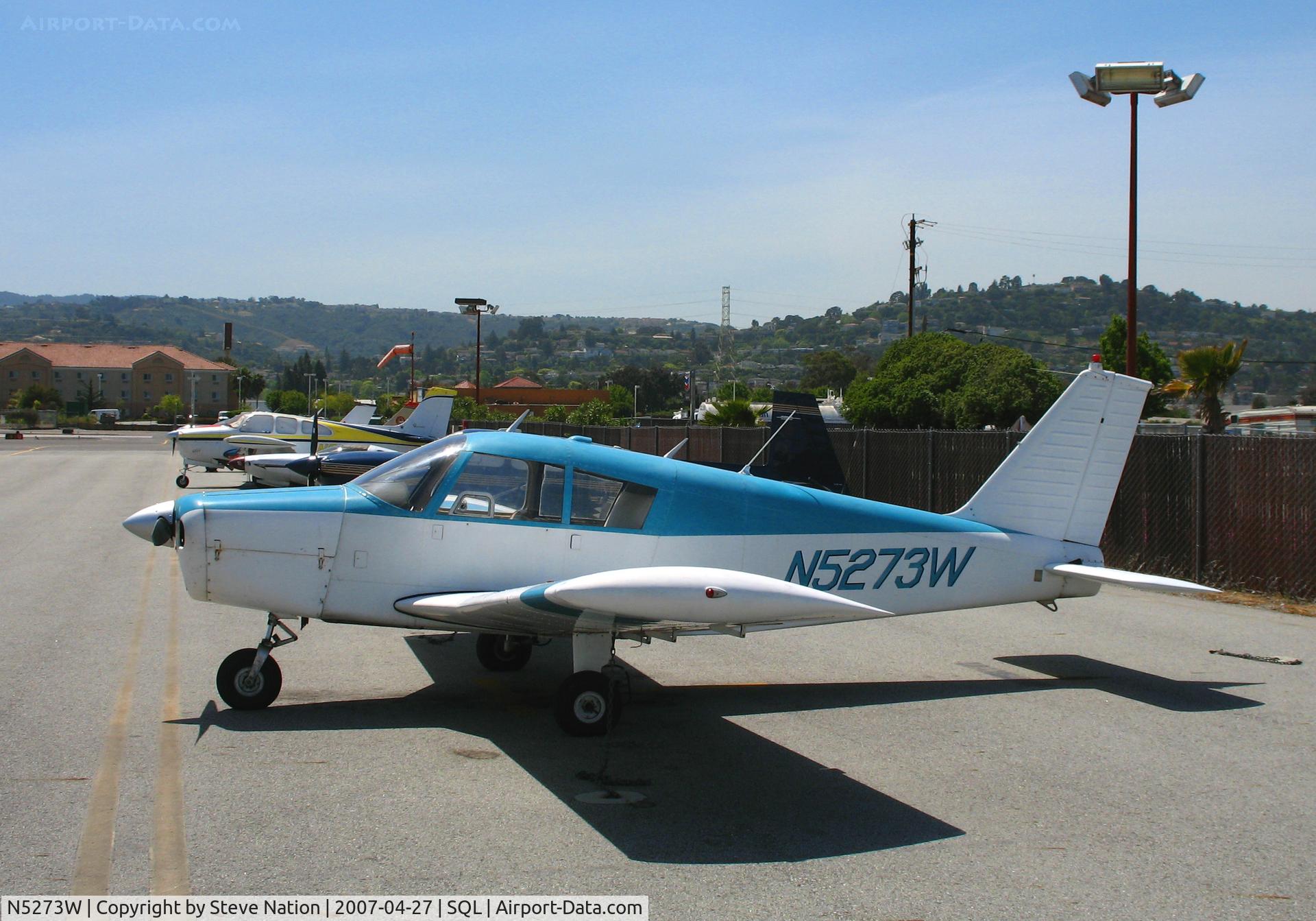 N5273W, 1962 Piper PA-28 C/N 28-319, 1962 Piper PA-28 from Santa Rosa visiting @ San Carlos, CA