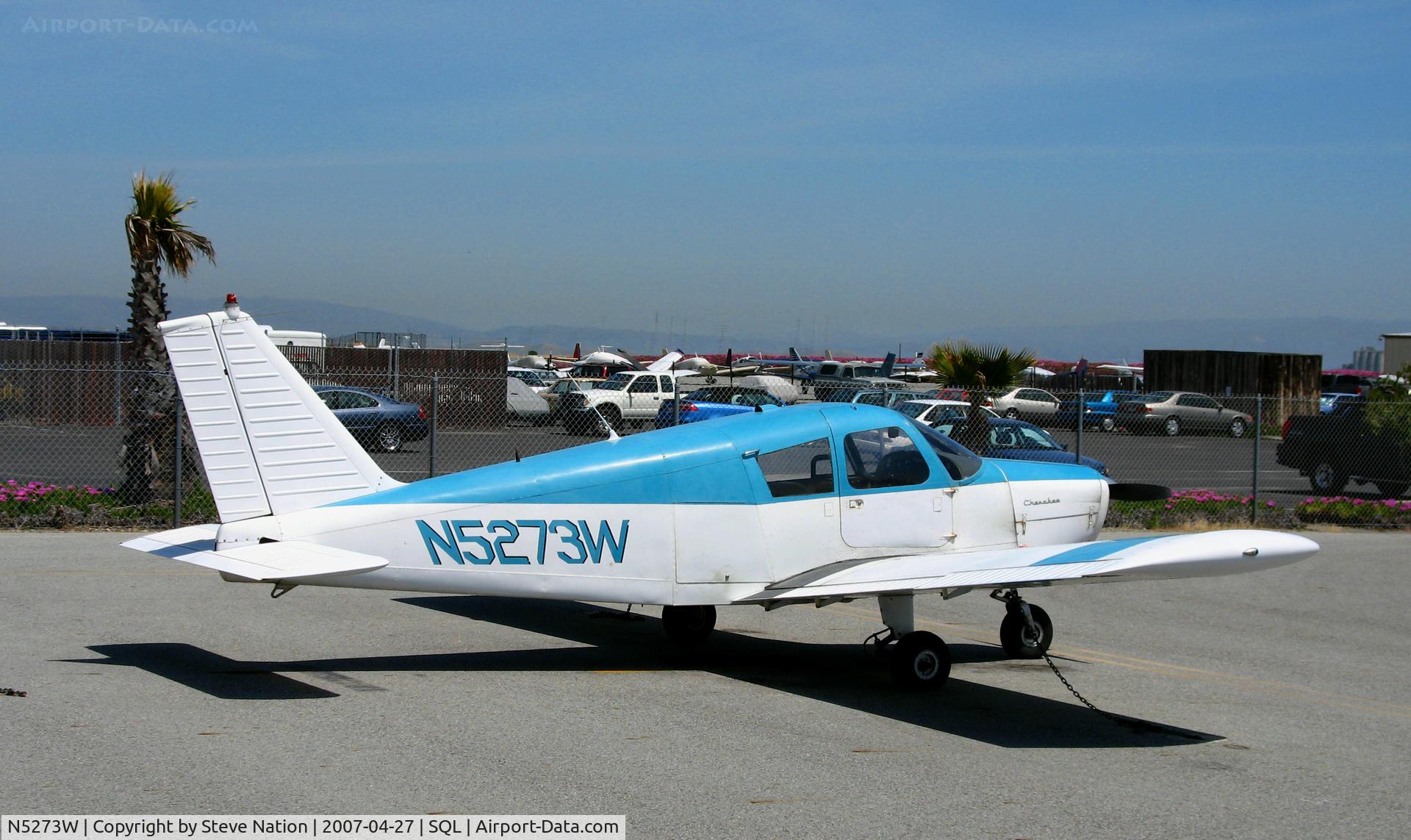 N5273W, 1962 Piper PA-28 C/N 28-319, 1962 Piper PA-28 from Santa Rosa visiting @ San Carlos, CA