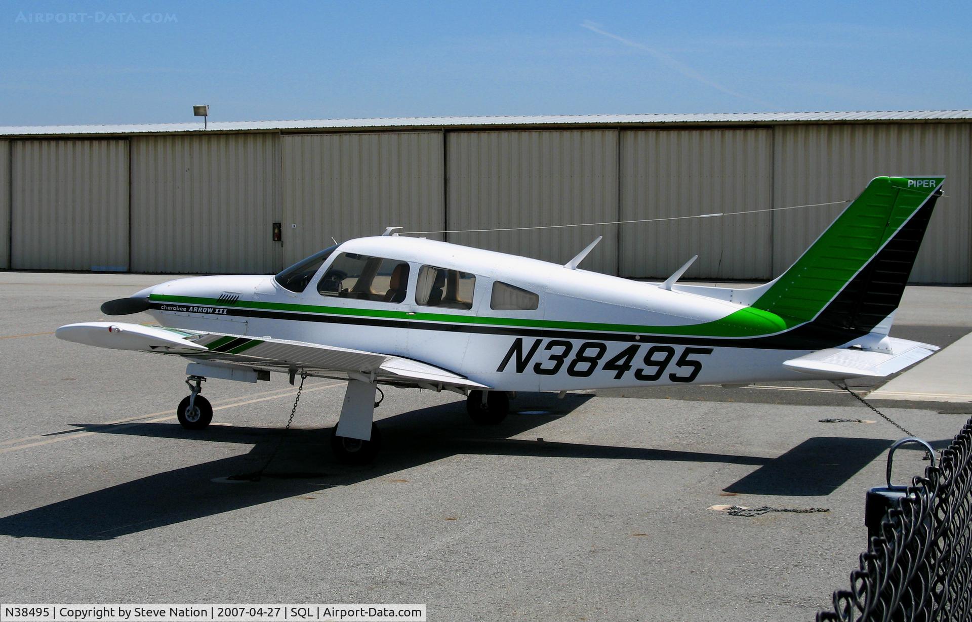 N38495, 1977 Piper PA-28R-201T Cherokee Arrow III C/N 28R-7703229, Angel Planes 1977 Piper PA-28R-201T @ San Carlos, CA