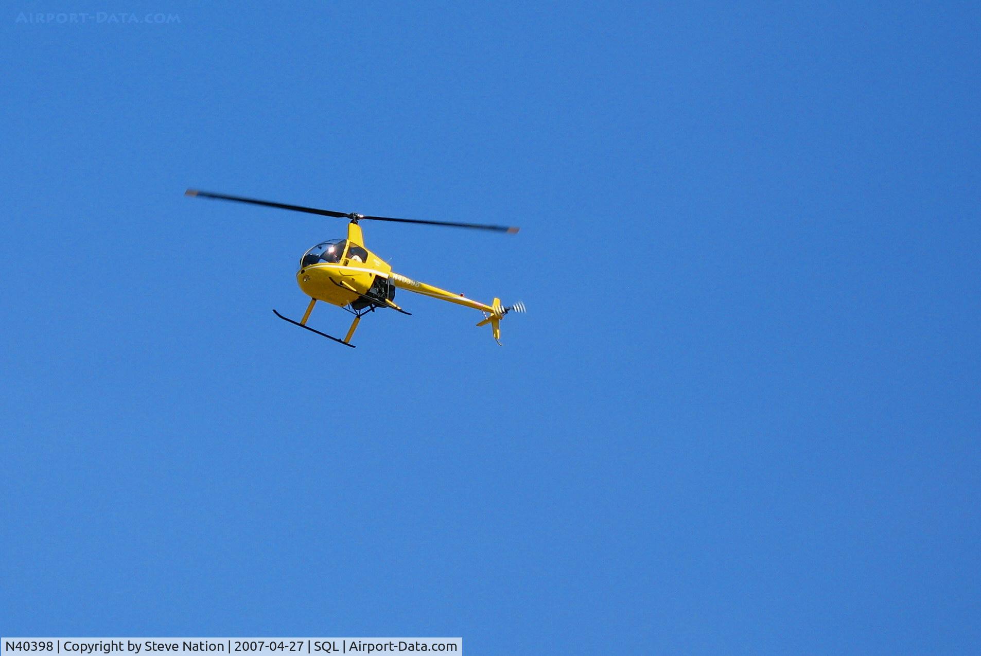 N40398, 1990 Robinson R22 Beta C/N 1590, 1990 Robinson R22 BETA on training flight @ San Carlos, CA