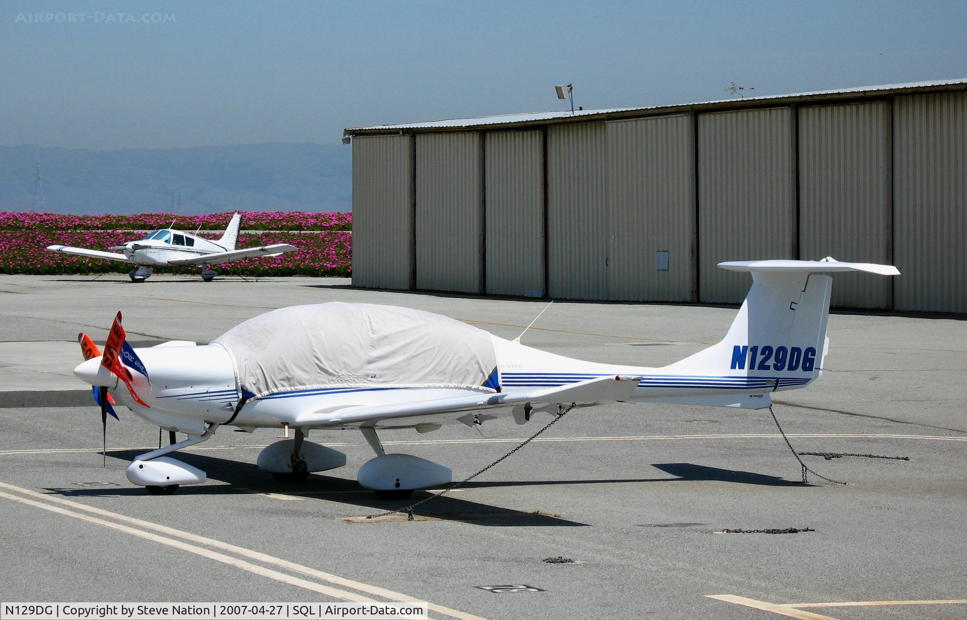 N129DG, 2002 Diamond DA-40 Diamond Star C/N 40.227, 2005 Diamond D40 with cockpit covered and for sale @ San Carlos, CA