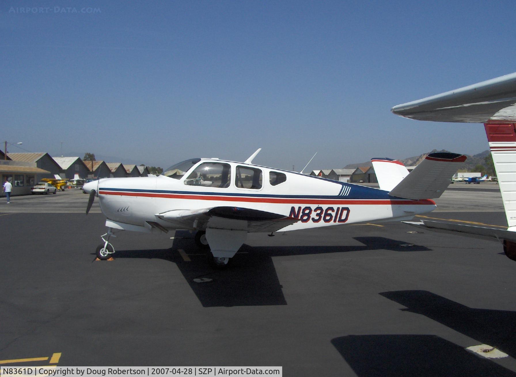 N8361D, 1958 Beech J35 Bonanza C/N D-5471, 1958 Beech J35 BONANZA, Continental IO-470-C 250 Hp