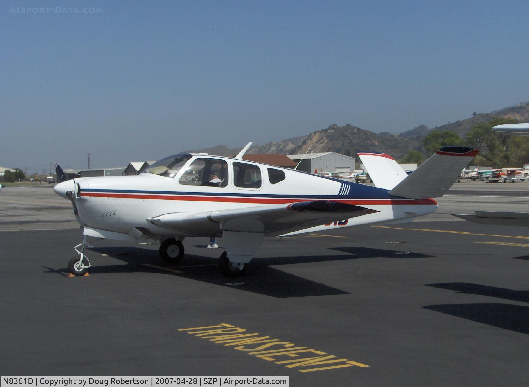 N8361D, 1958 Beech J35 Bonanza C/N D-5471, 1958 Beech J35 BONANZA, Continental IO-470-C 250 Hp