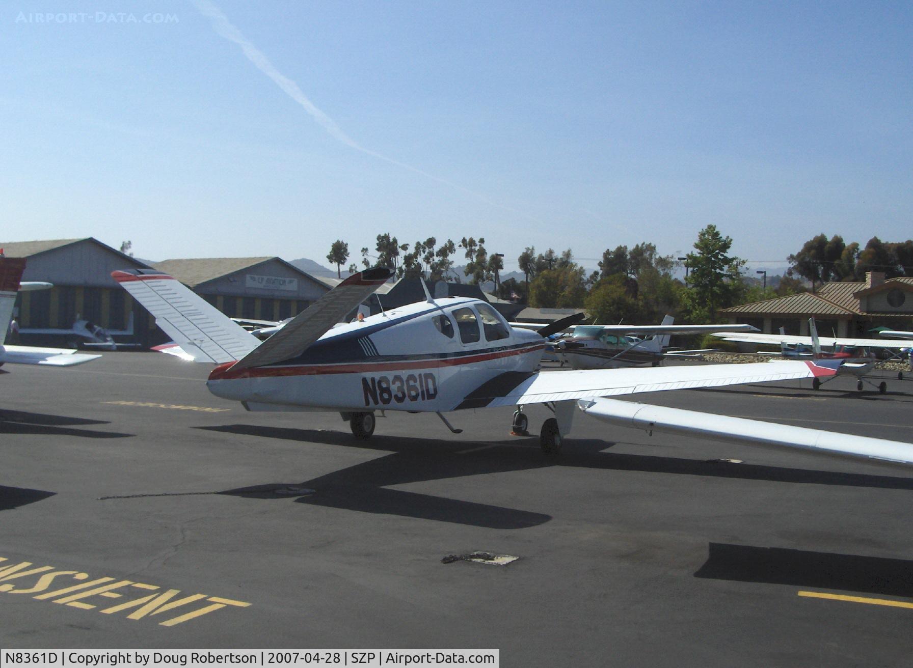 N8361D, 1958 Beech J35 Bonanza C/N D-5471, 1958 Beech J35 BONANZA, Continental IO-470-C 250 Hp