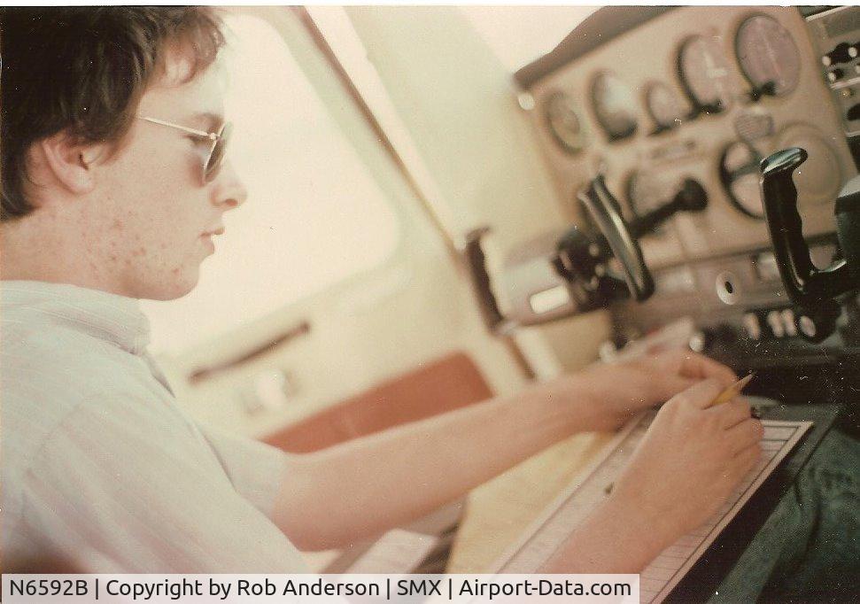 N6592B, 1979 Cessna 152 C/N 15283956, Young me getting ready to fly 92B