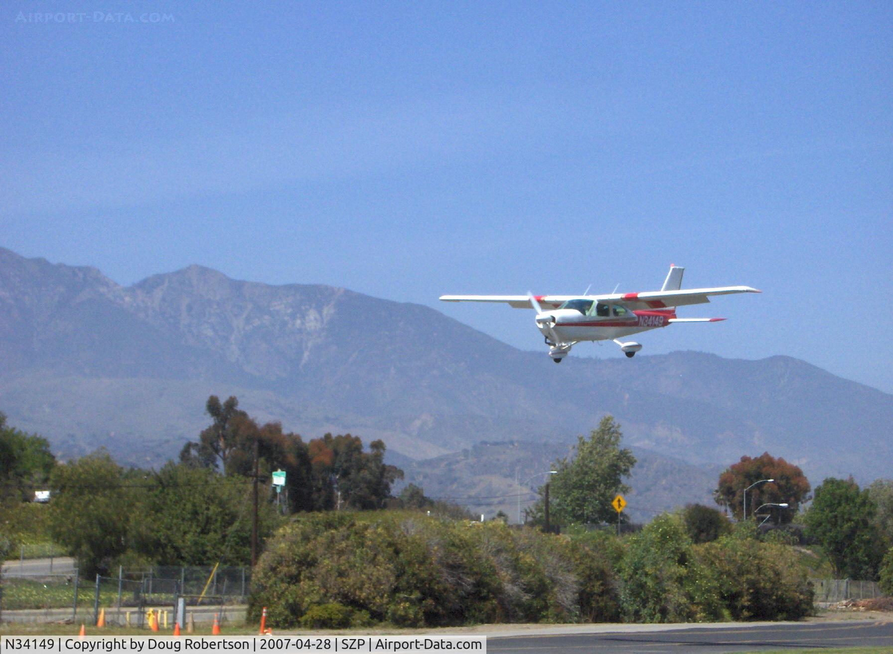 N34149, 1971 Cessna 177B Cardinal C/N 17701667, 1971 Cessna 177B CARDINAL, Lycoming O&VO-360 180 Hp, on short final for Rwy 22