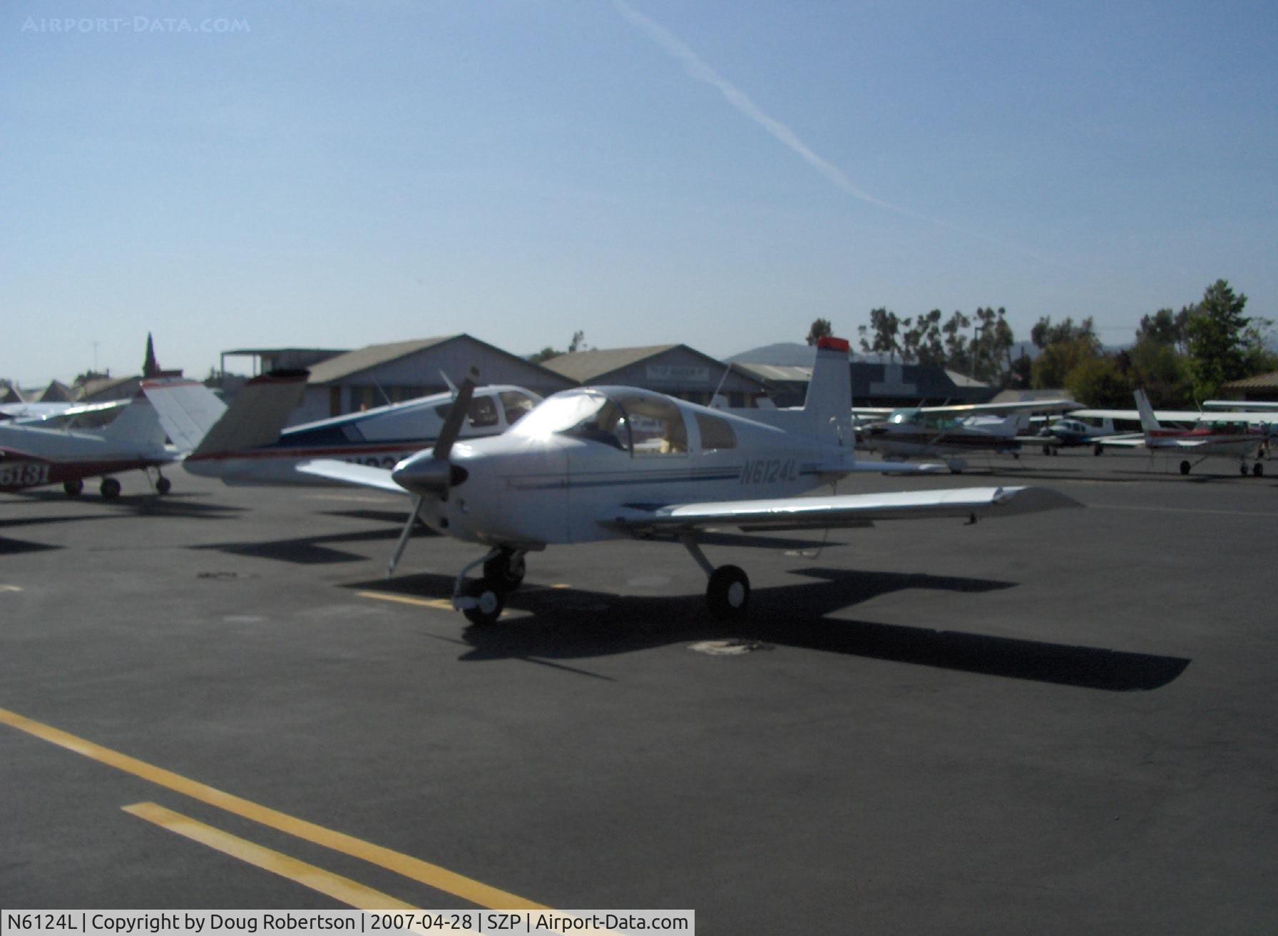 N6124L, 1970 American AA-1 Yankee C/N AA1-0324, 1970 American Aviation AA-1 YANKEE CLIPPER, Lycoming O-235 108 Hp