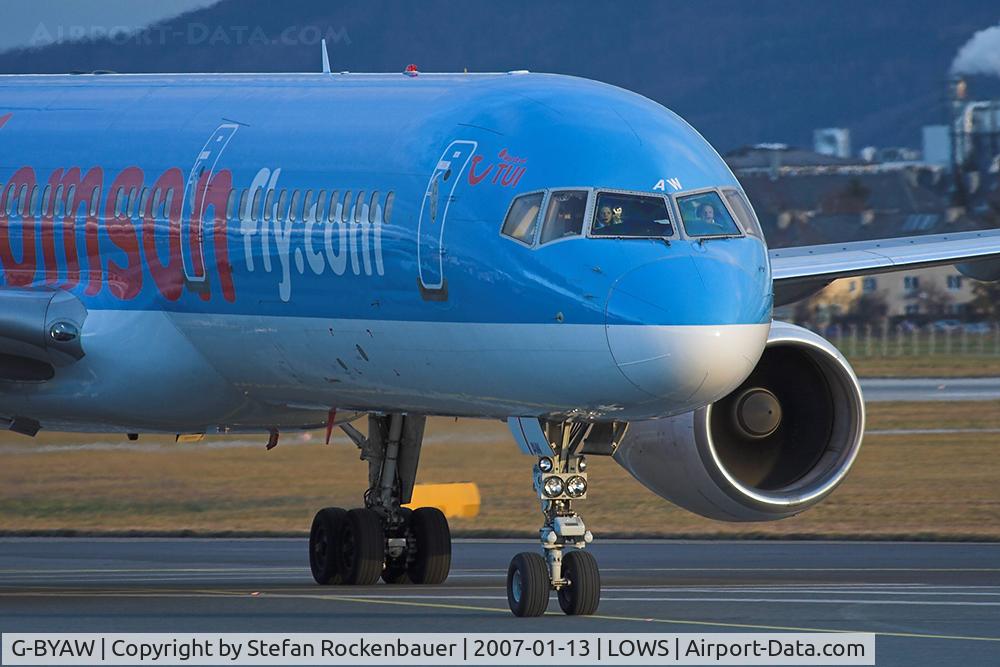 G-BYAW, 1995 Boeing 757-204 C/N 27234, Brings a lot of new ski-tourists.