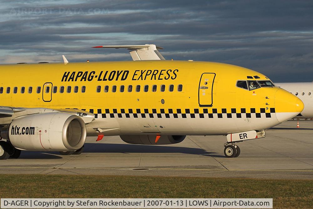 D-AGER, 1998 Boeing 737-75B C/N 28107, HLX bobby.
