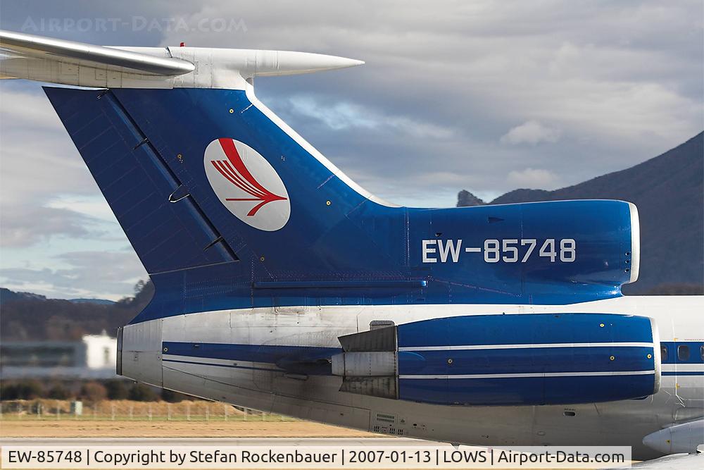 EW-85748, 1992 Tupolev Tu-154M C/N 92A924, Tu-154M tail. I love it.