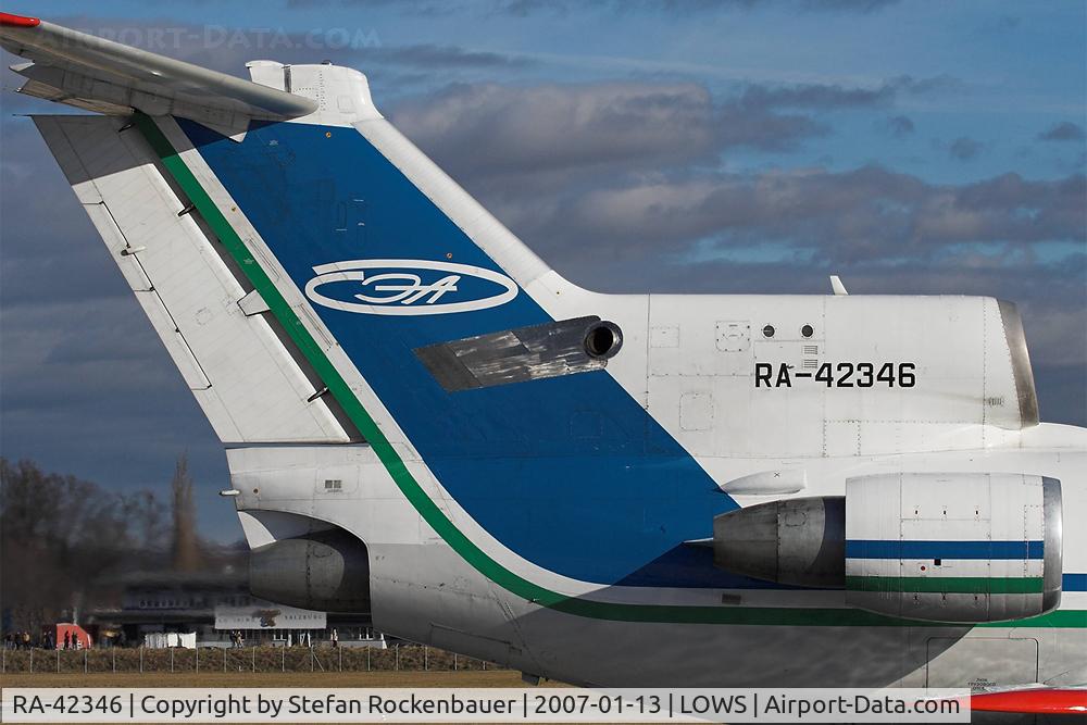 RA-42346, 1987 Yakovlev Yak-42D C/N 4520423708311, YAK tail.