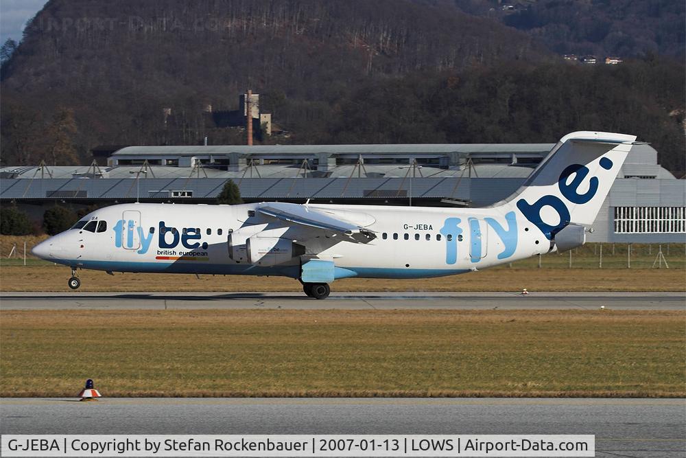 G-JEBA, 1990 British Aerospace BAe.146-300 C/N E3181, Flybe Jumbolino.