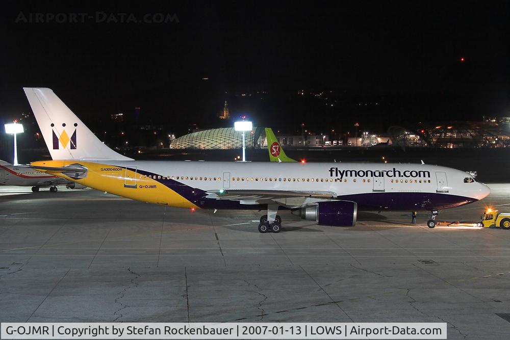 G-OJMR, 1991 Airbus A300B4-605R C/N 605, A300-600 completes its pushback.