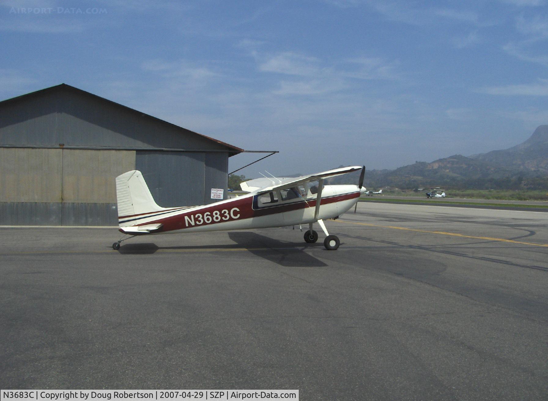 N3683C, 1954 Cessna 180 C/N 31182, 1954 Cessna 180, Continental O-470 225 Hp, taxi to Rwy 22