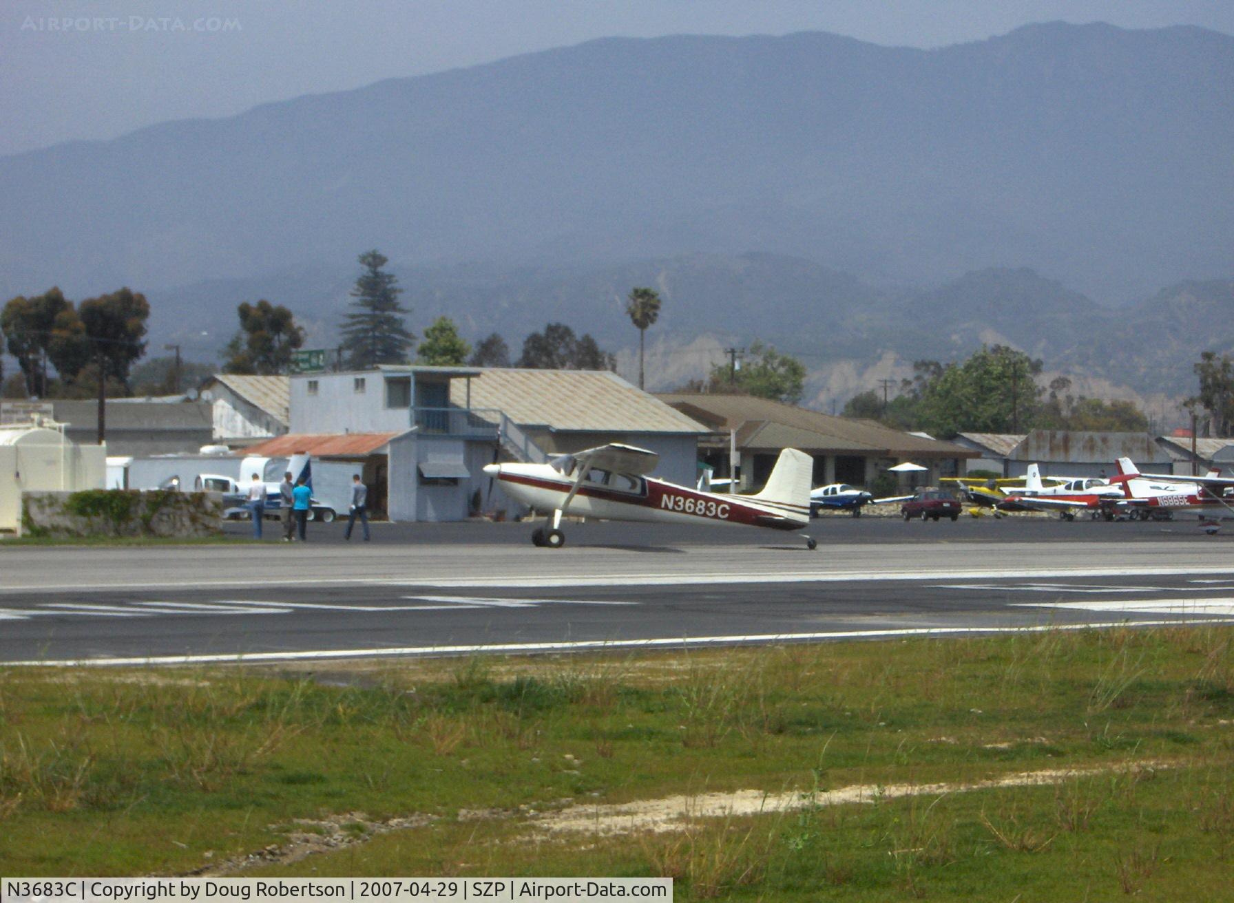 N3683C, 1954 Cessna 180 C/N 31182, 1954 Cessna 180, Continental O-470 225 Hp, S turns taxi