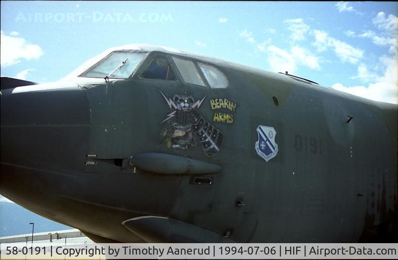 58-0191, 1958 Boeing B-52G Stratofortress C/N 464259, Hill AFB Museum, Boeing B-52G, 58-0191