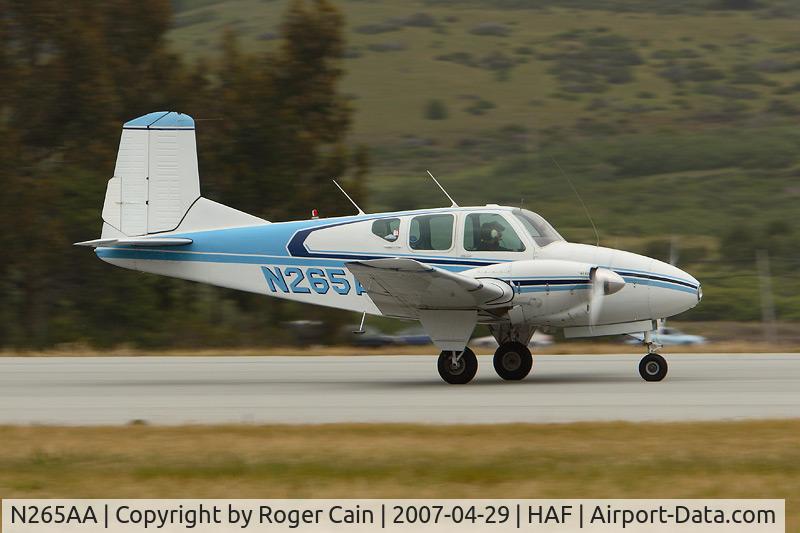 N265AA, 1958 Beech 95 Travel Air C/N TD-132, at the Pacific Coast Dream Machines Show