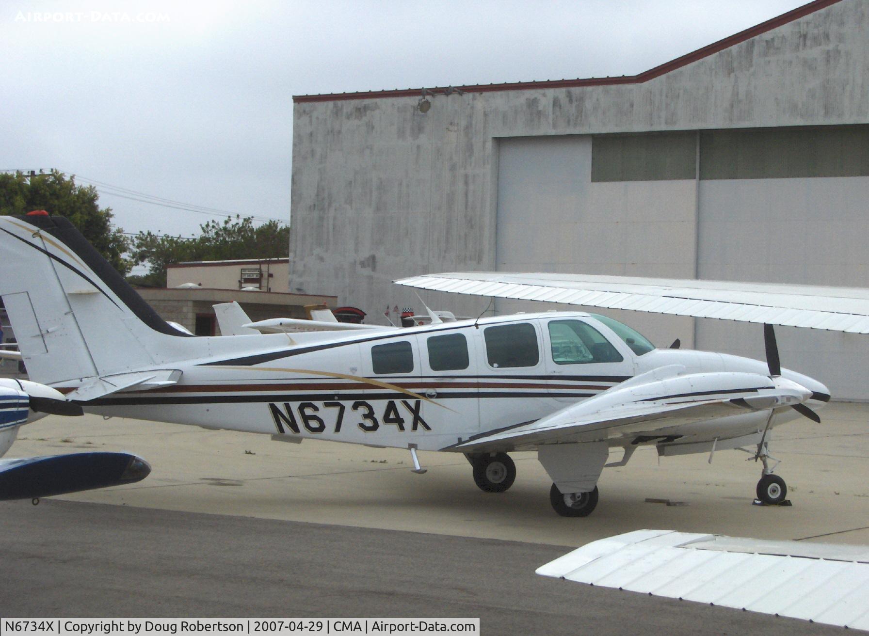 N6734X, 1980 Beech 58 Baron C/N TH-1116, 1980 Beech 58 BARON, two Continental IO-520-C 285 Hp each