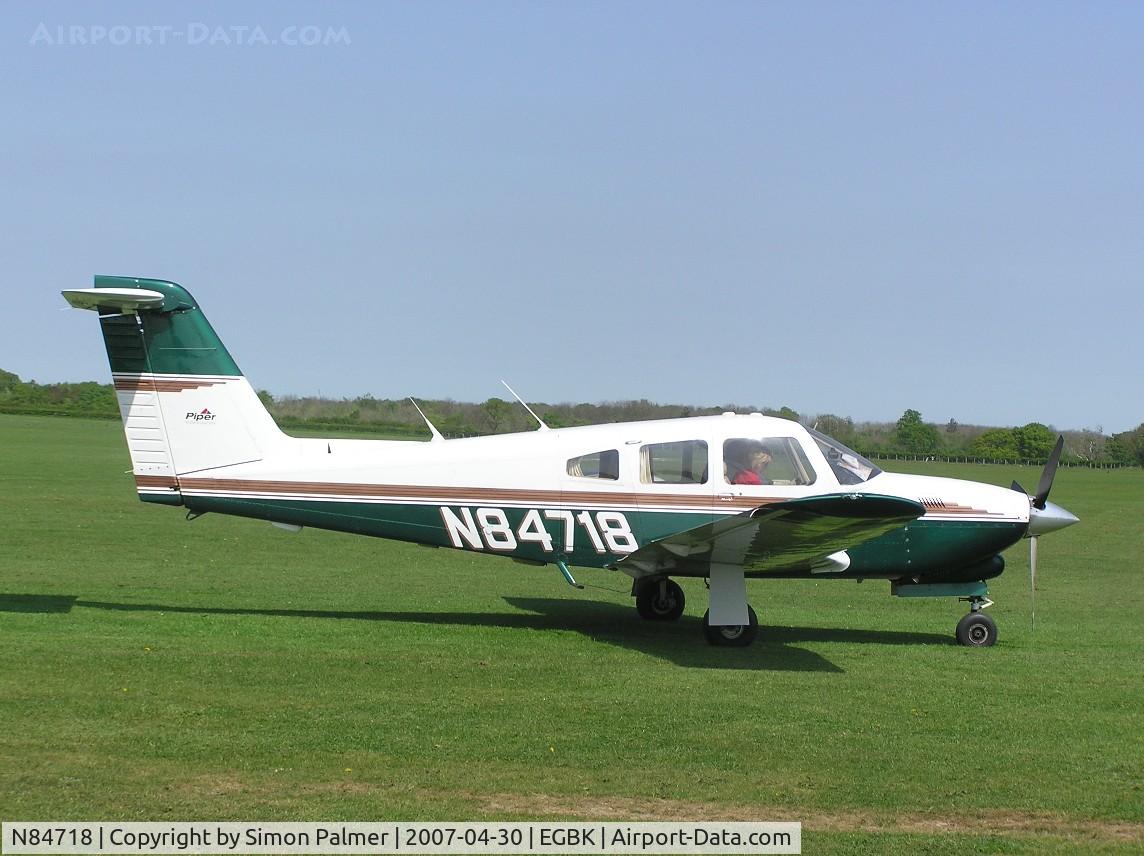 N84718, 1982 Piper PA-28RT-201T Arrow IV C/N 28R-8231013, PA28 Turbo Arrow visiting Sywell