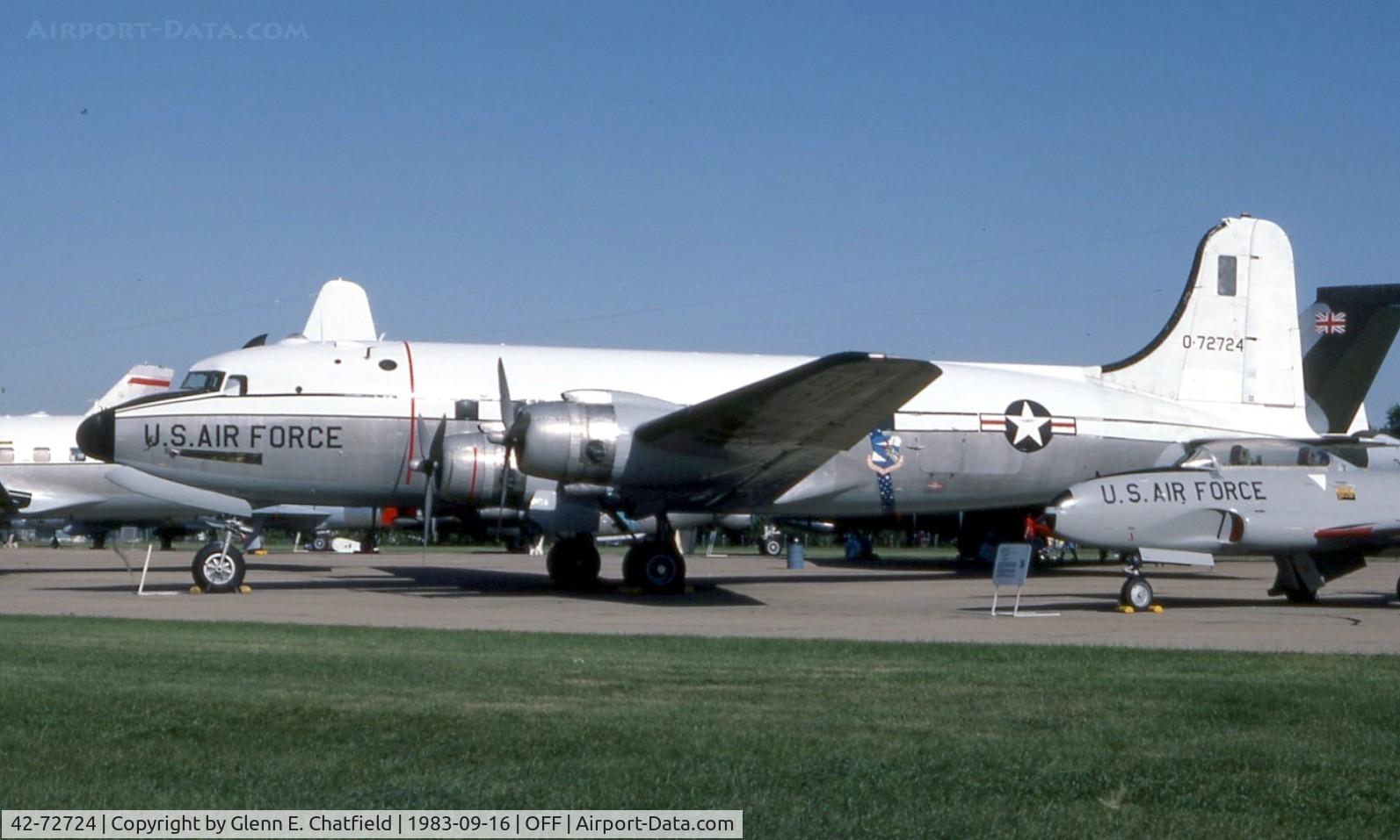 42-72724, 1942 Douglas C-54D-10-DC Skymaster C/N 10829, C-54D at the old Strategic Air Command Museum