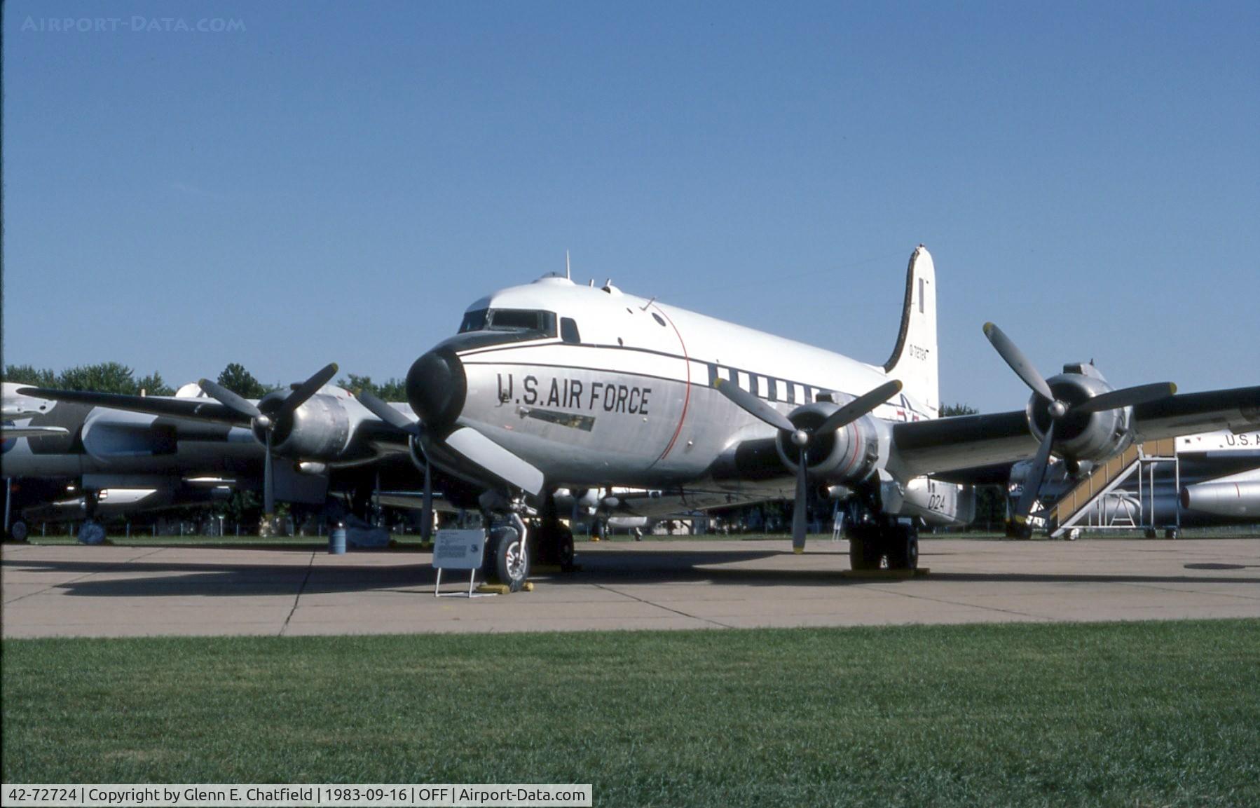 42-72724, 1942 Douglas C-54D-10-DC Skymaster C/N 10829, C-54D at the old Strategic Air Command Museum