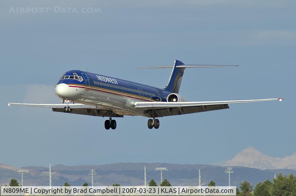 N809ME, 1981 McDonnell Douglas MD-82 (DC-9-82) C/N 48071, Midwest Airlines / 1981 Mcdonnell Douglas DC-9-82 (MD-82)