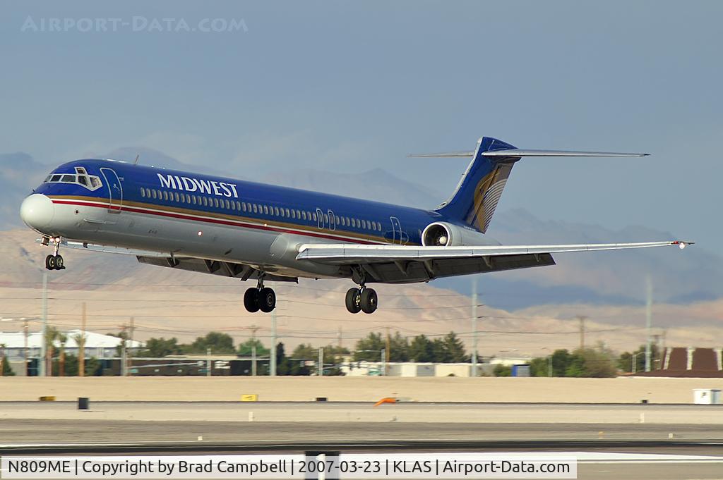 N809ME, 1981 McDonnell Douglas MD-82 (DC-9-82) C/N 48071, Midwest Airlines / 1981 Mcdonnell Douglas DC-9-82 (MD-82)