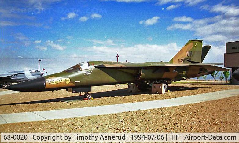 68-0020, 1968 General Dynamics F-111E Aardvark C/N A1-189/E-30, Hill AFB Museum, General Dynamics F-111E Aardvark, 68-0020