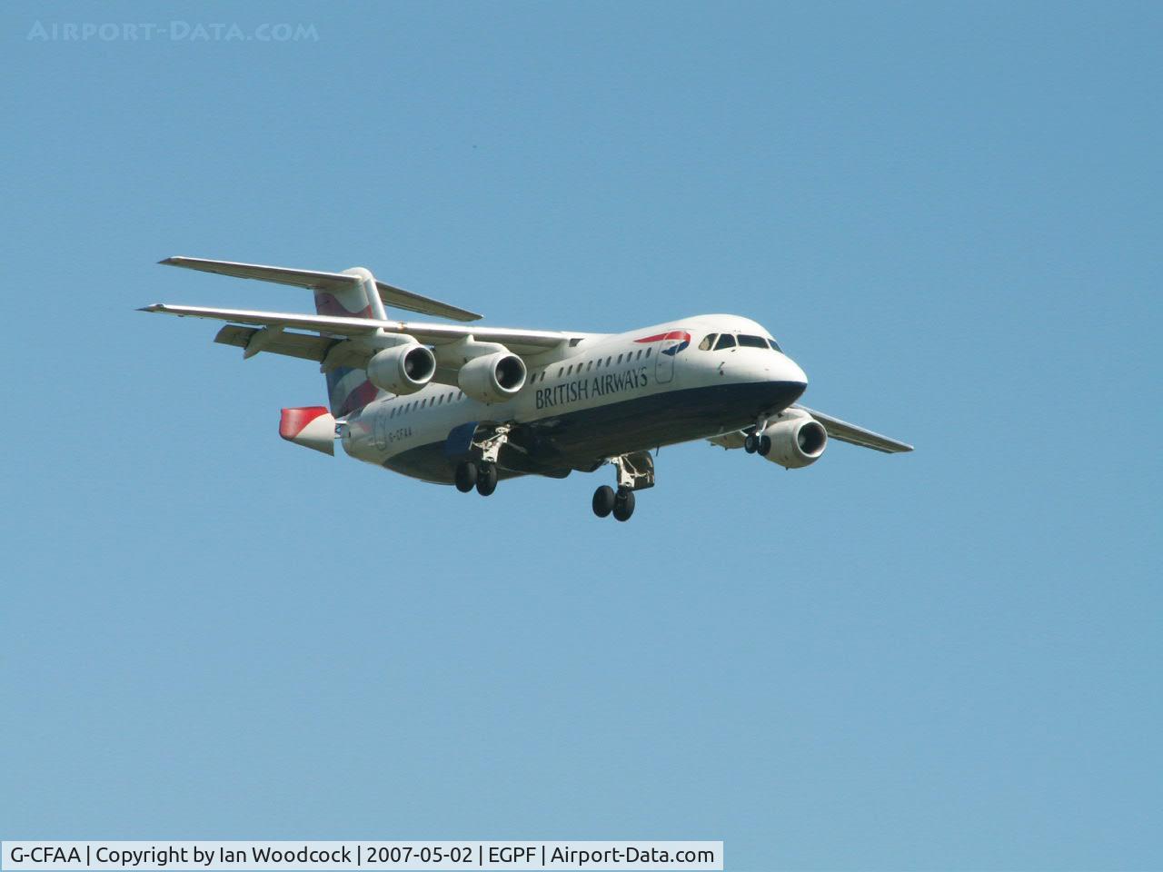 G-CFAA, 2000 British Aerospace Avro 146-RJ100 C/N E3373, BAe 146/BA/Glasgow